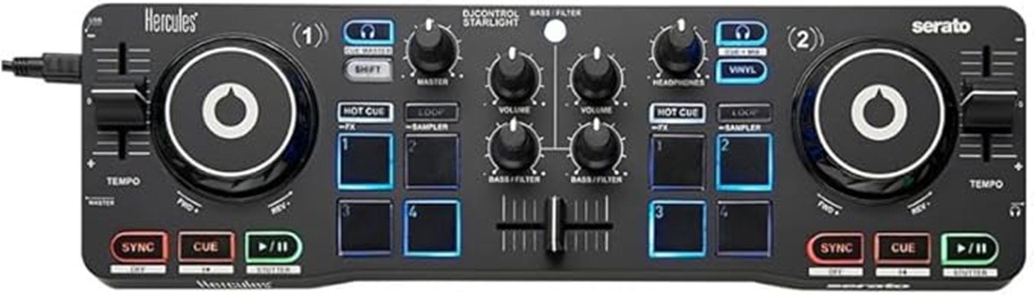 compact dj controller with serato