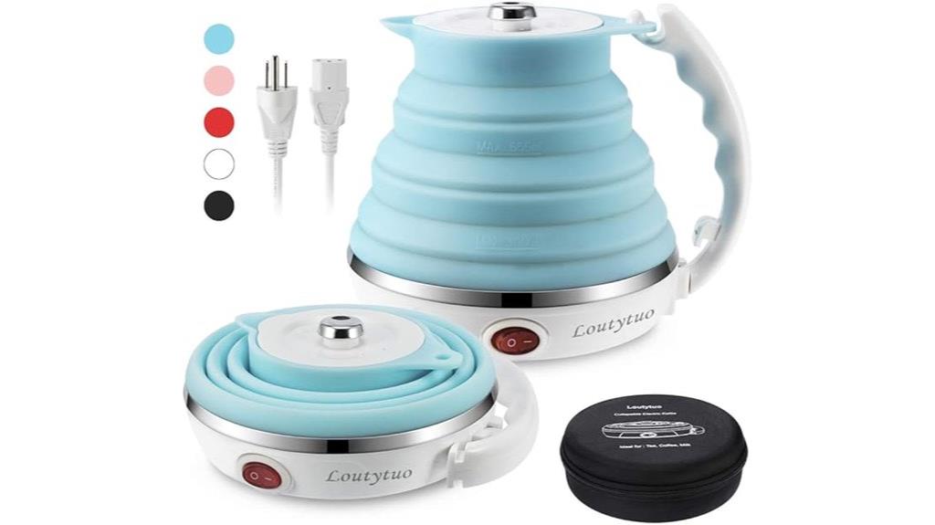 compact silicone travel kettle