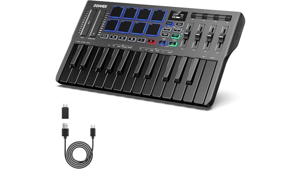 compact usb c midi controller