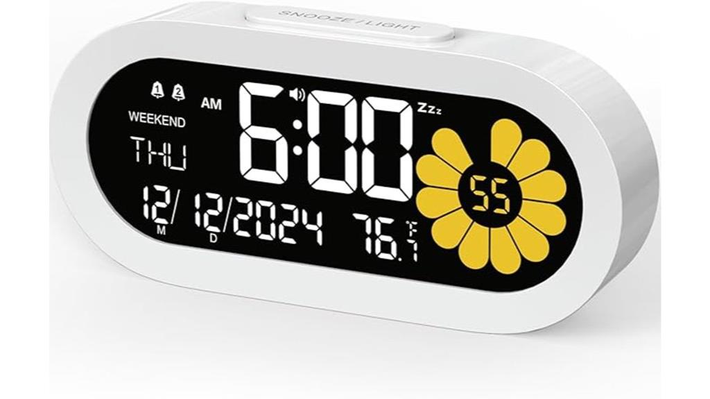 digital flower lcd clock