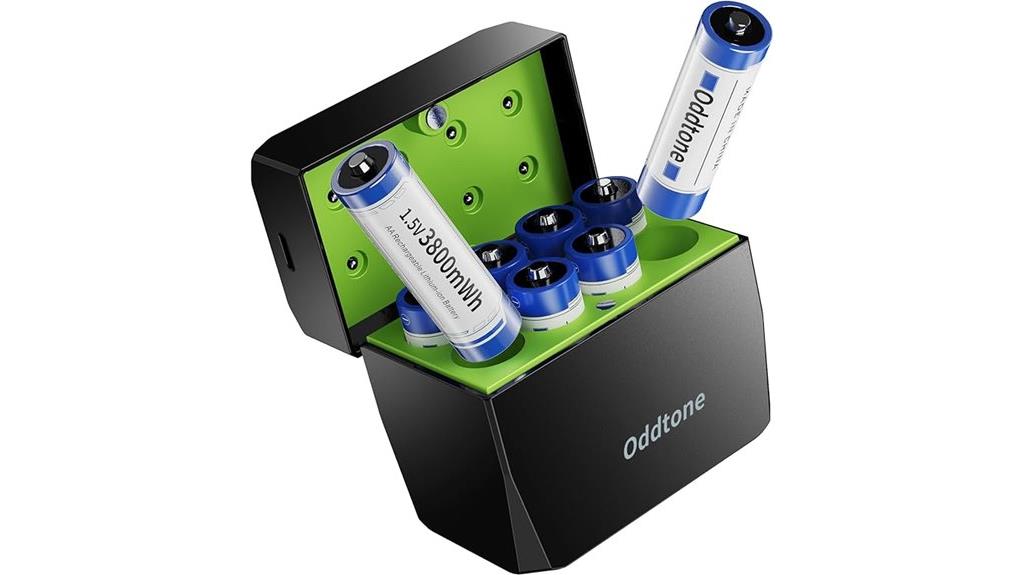 eight pack rechargeable lithium batteries