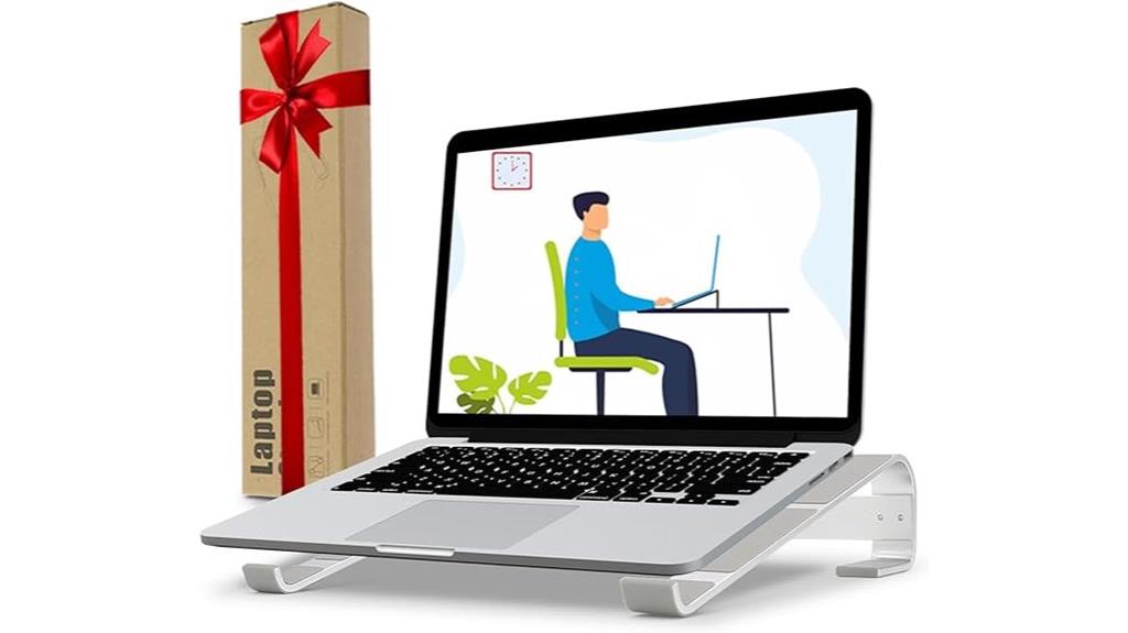 ergonomic aluminum laptop riser