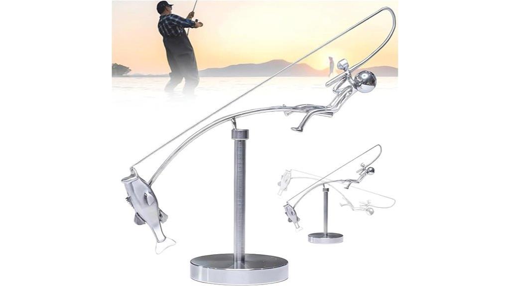 fisherman metal kinetic sculpture