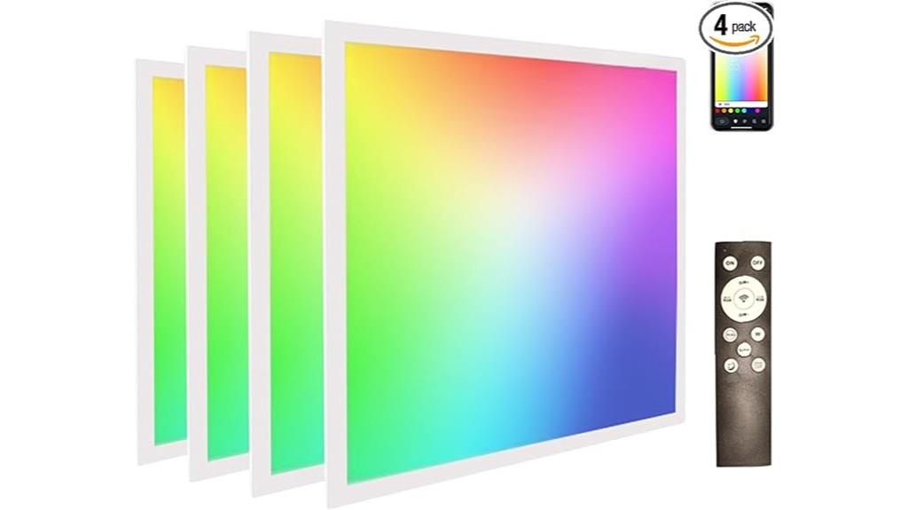 four panel rgbw lights