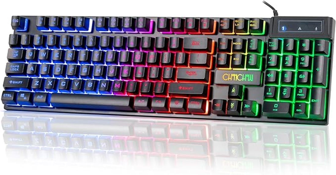 gaming keyboard with backlit