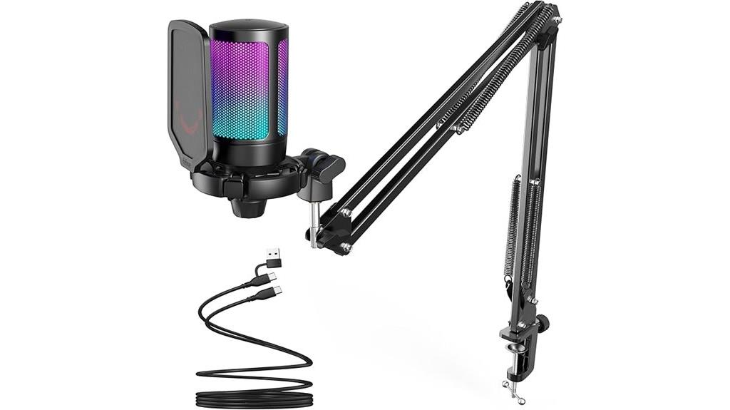 gaming usb microphone with rgb