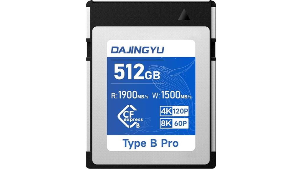 high capacity 512gb cfexpress
