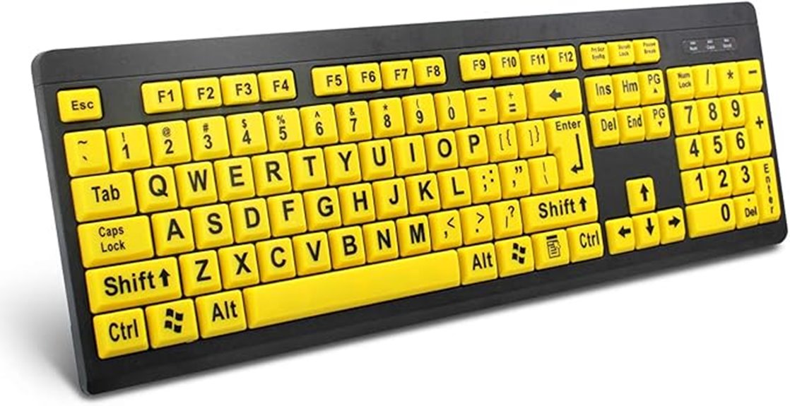high contrast large print keyboard