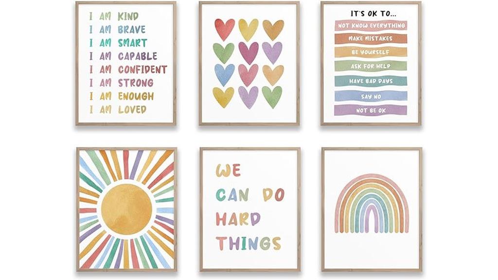 kids affirmation wall art