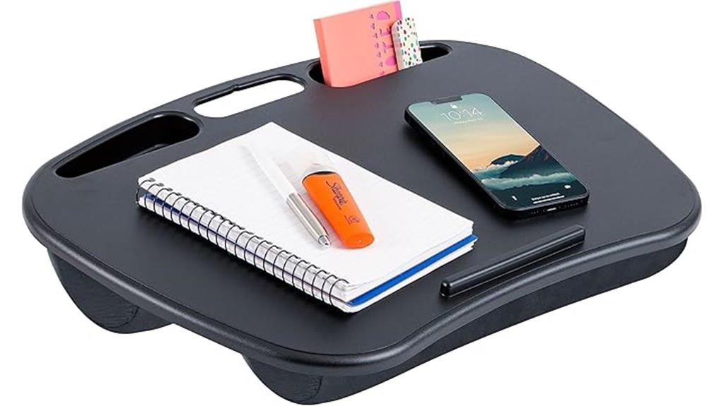 lap desk with device ledge