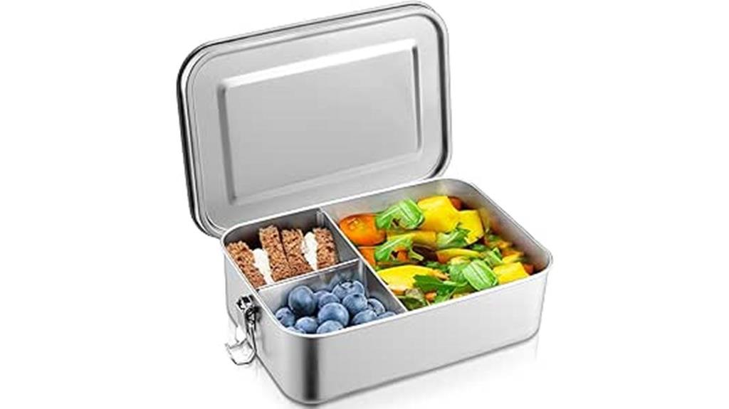 large stainless steel lunchbox