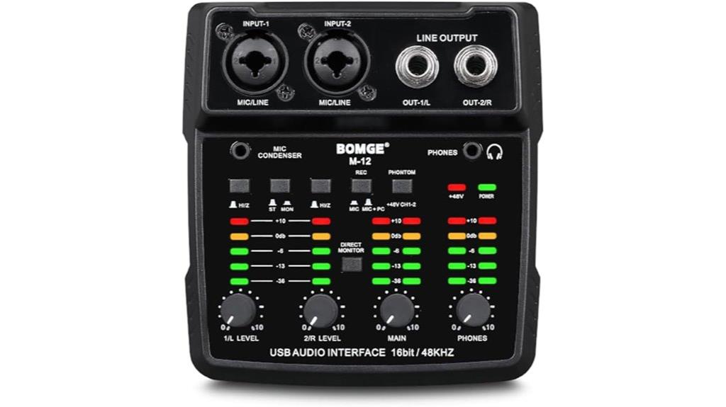 m12 usb mixer sound