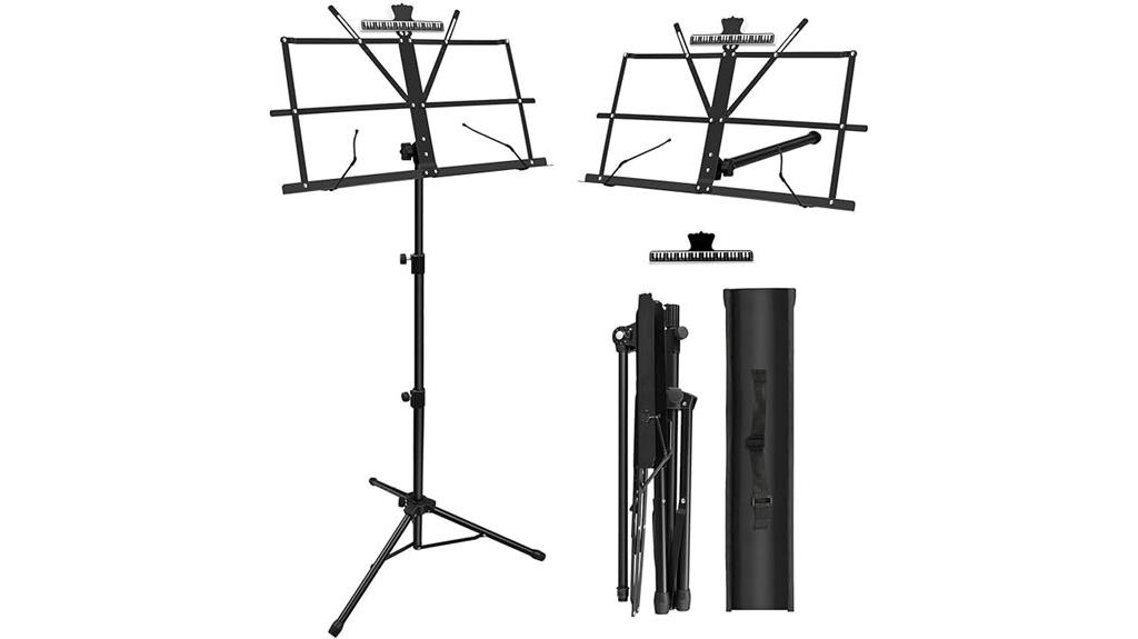 music stand with accessories