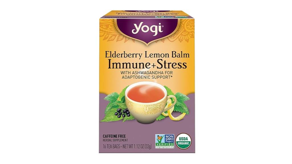 organic lemon balm elderberry tea