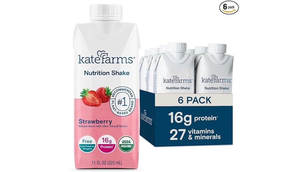 organic strawberry nutrition shake