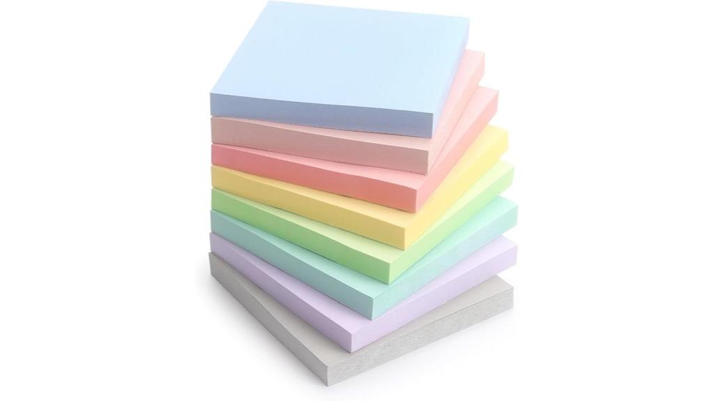 pastel 3x3 inch sticky notes