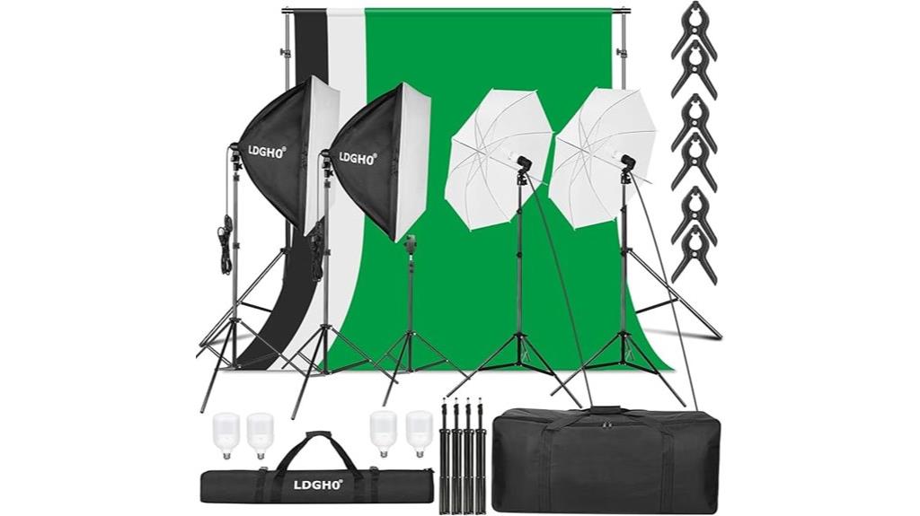 photography kit with backdrops