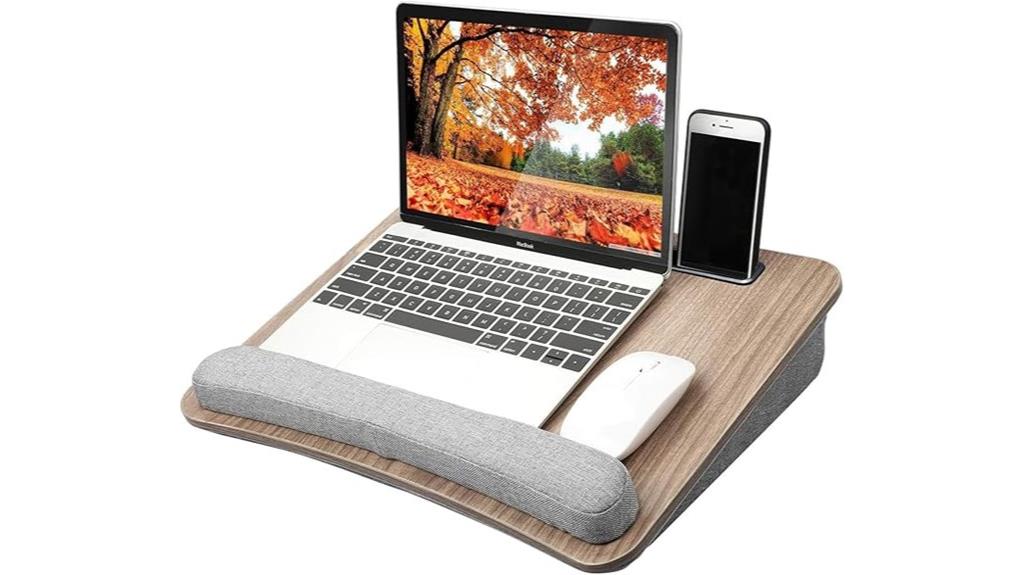 portable laptop desk with cushion