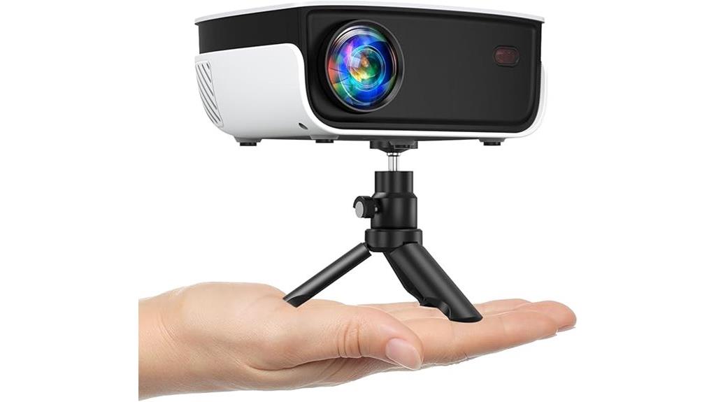 portable projector with tripod