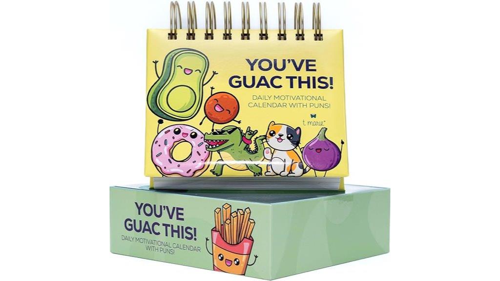 punny motivational desk calendar