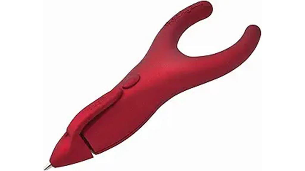 red retractable ballpoint pen