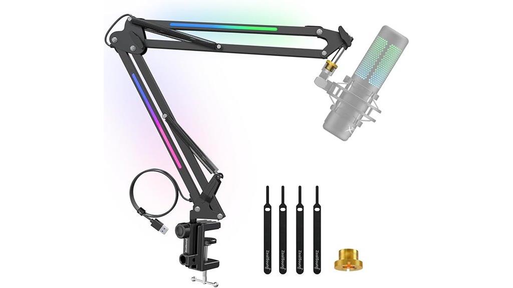 rgb microphone arm stand