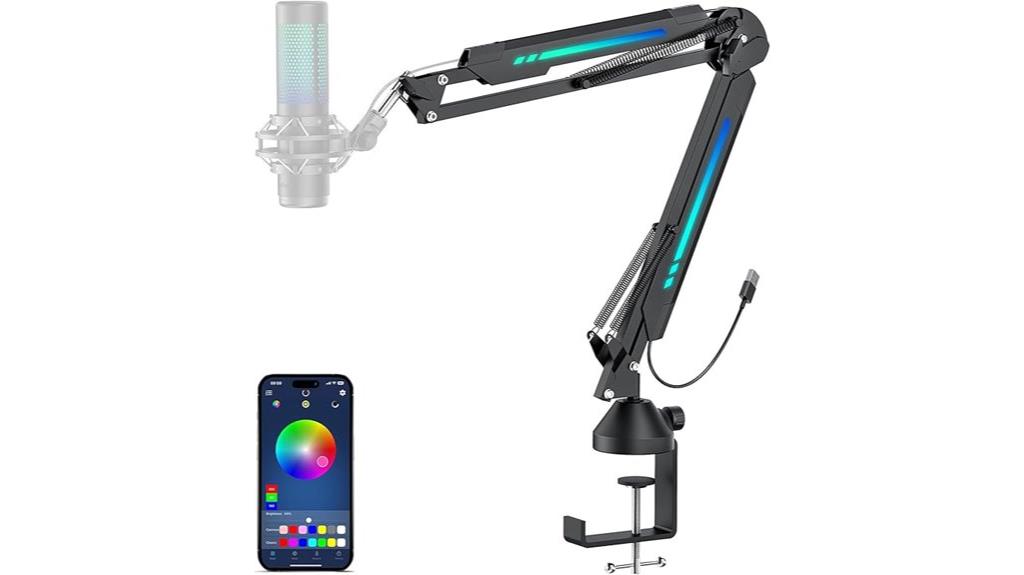 rgb microphone boom arm