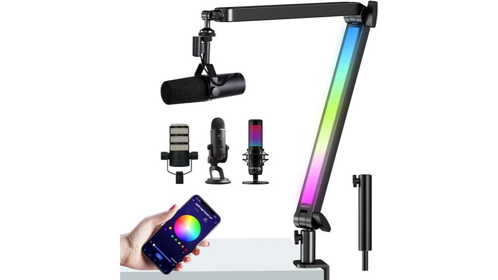 rgb microphone boom arm