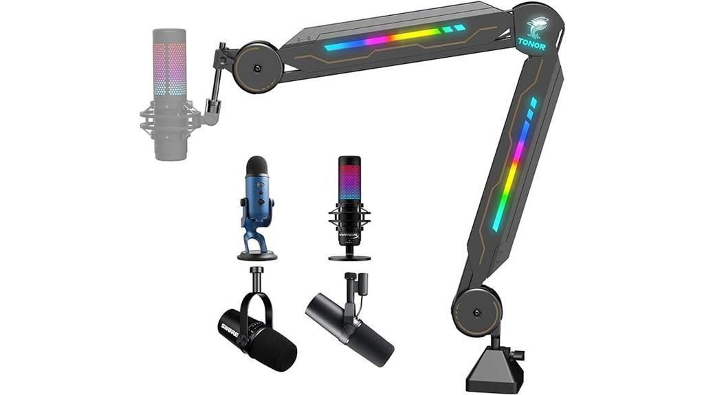 rgb microphone stand arm