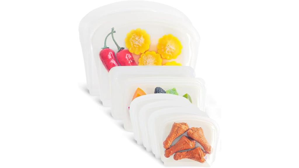 silicone bags 8 pack