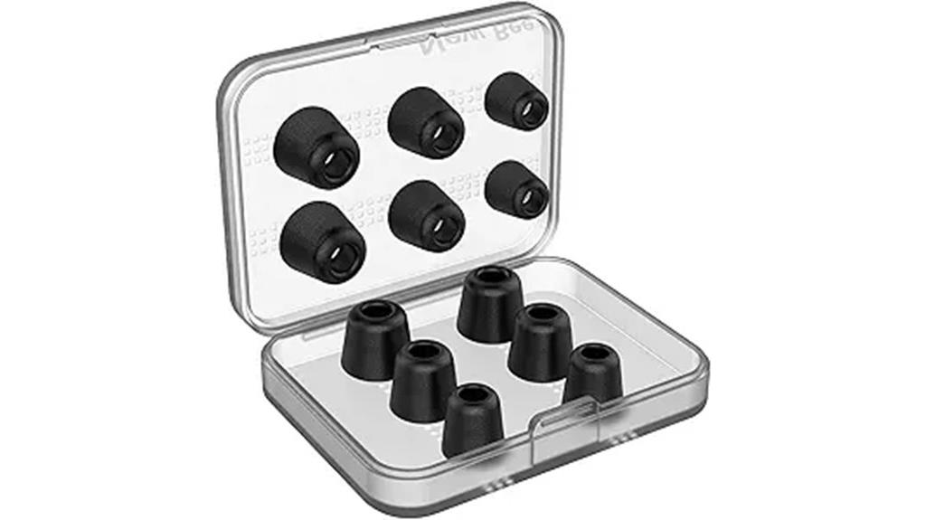 six earphone tip pairs