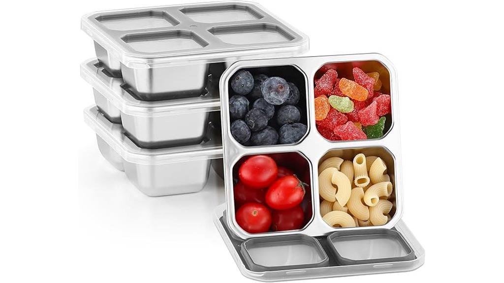 stainless steel snack containers