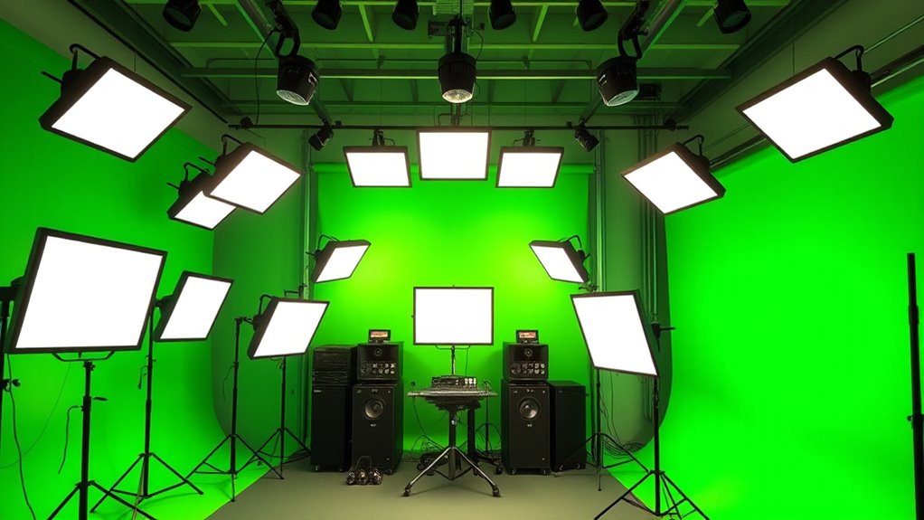 top green screen lighting kits