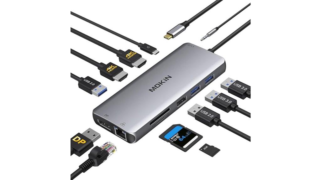 triple monitor usb dock