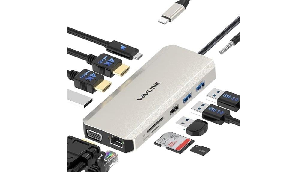 twelve in one usb c dock