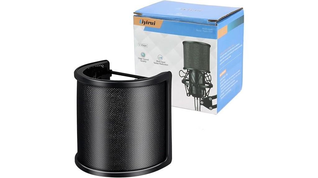 u shaped microphone pop filter