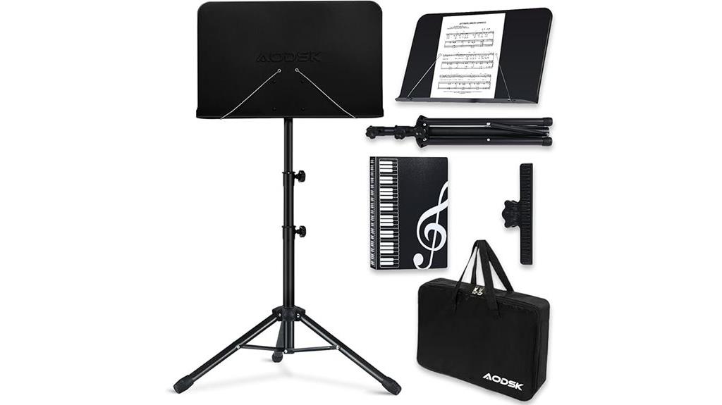 versatile folding music stand