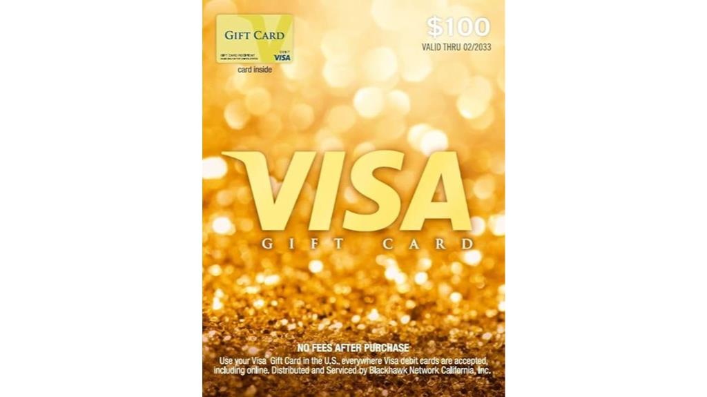 visa 100 gift card