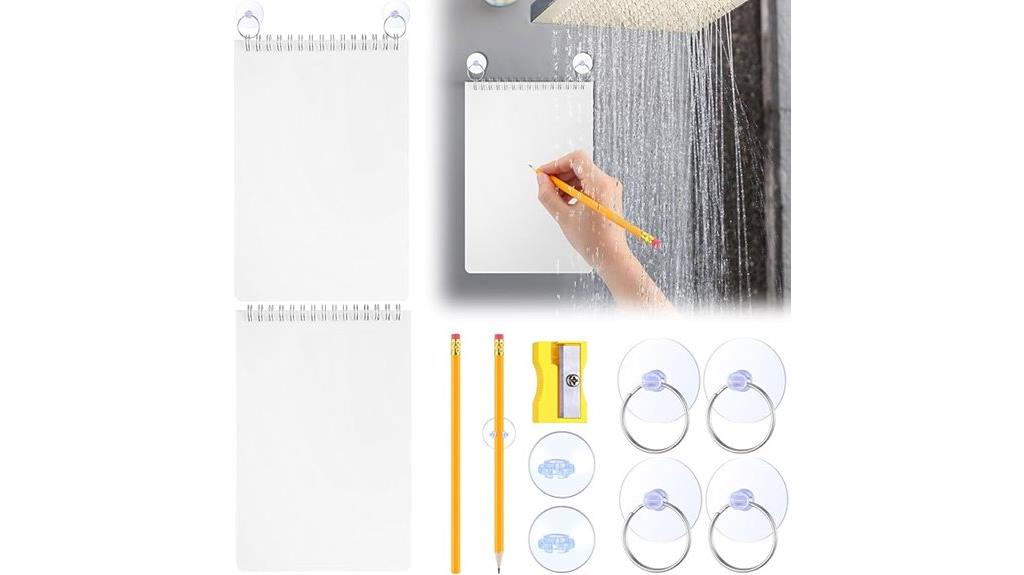 waterproof shower notepad