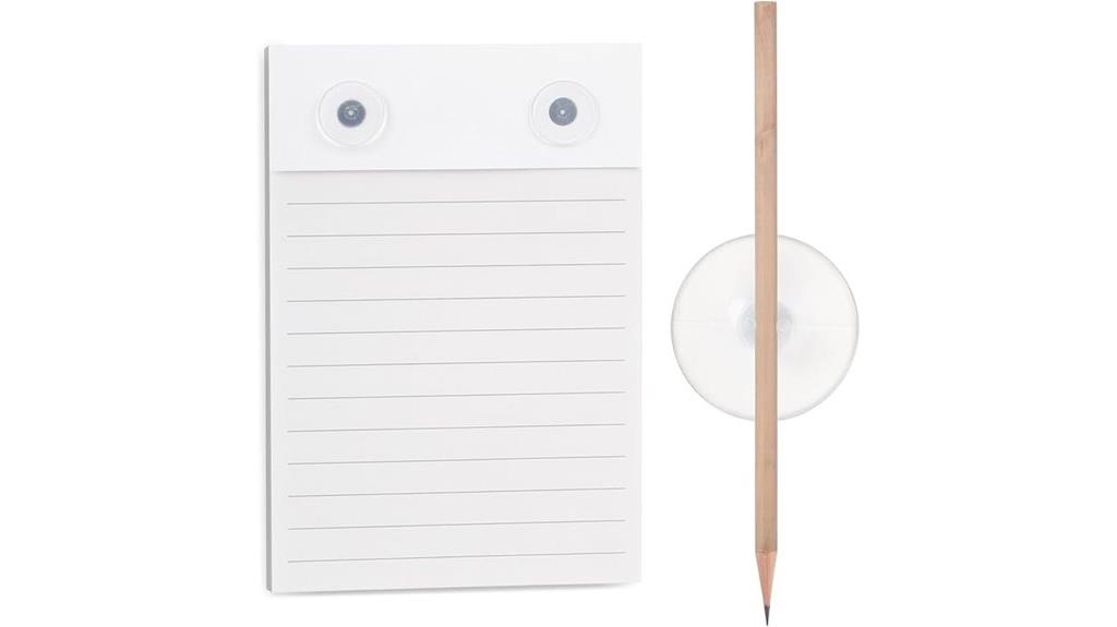 waterproof shower notepad