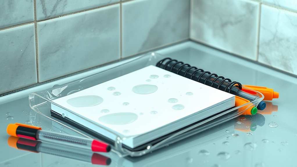 waterproof shower notepads