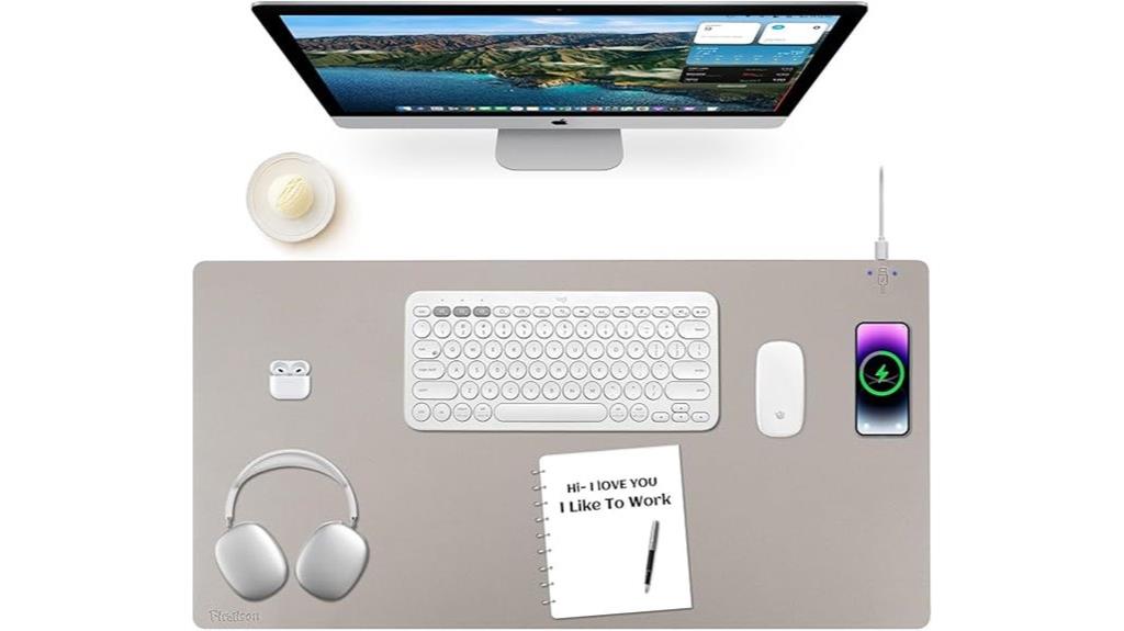 wireless leather desk pad