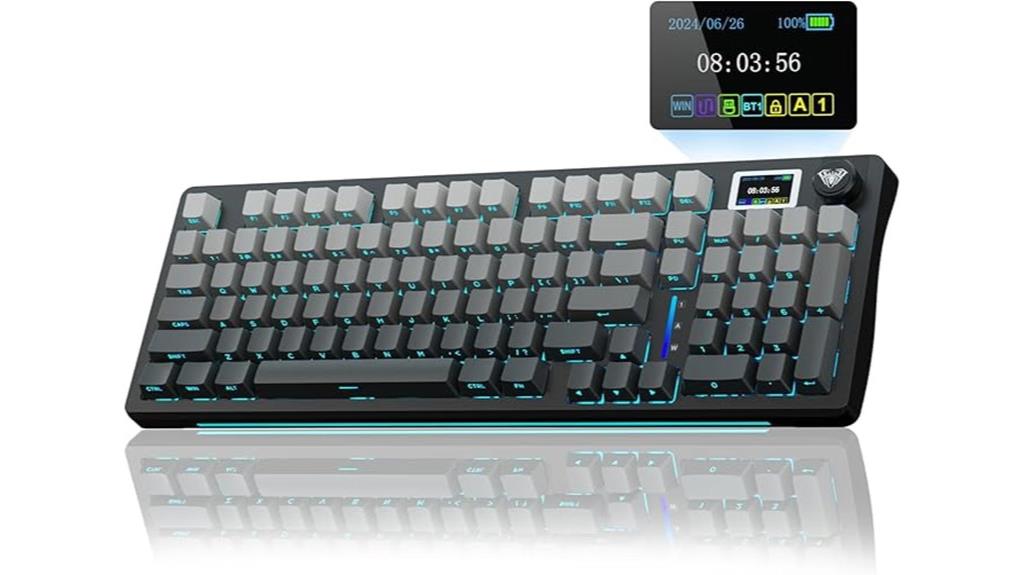 wireless mechanical keyboard with screen