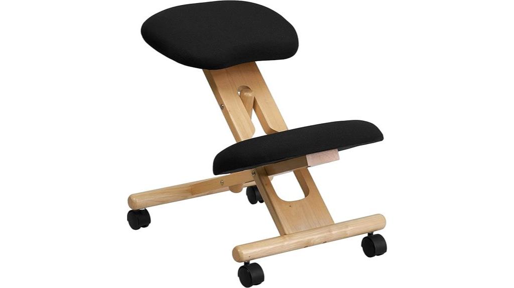 wooden kneeling office chair