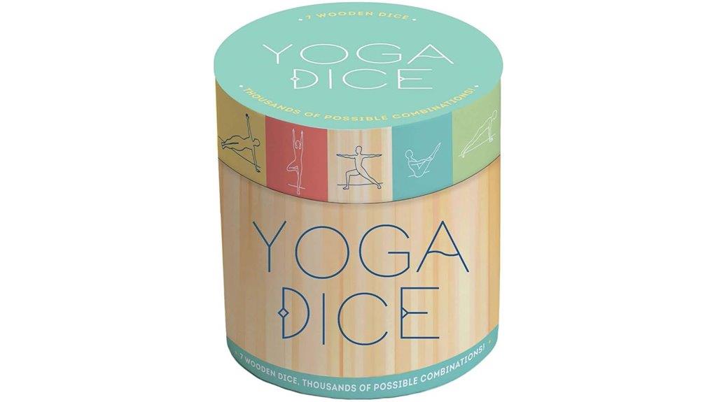 wooden yoga meditation dice