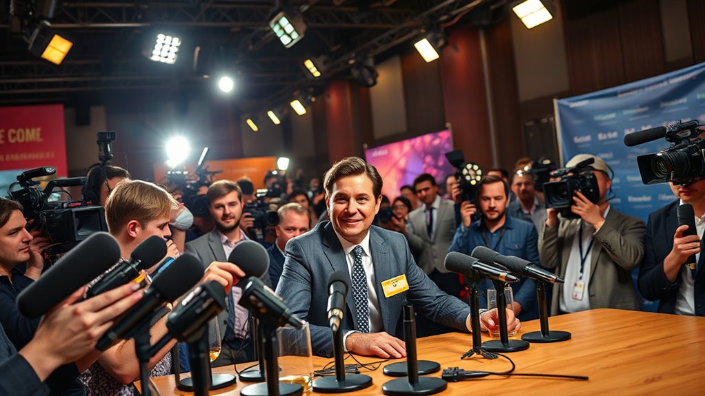 behind the scenes press event