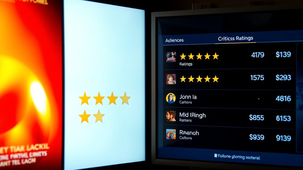 critical vs audience ratings