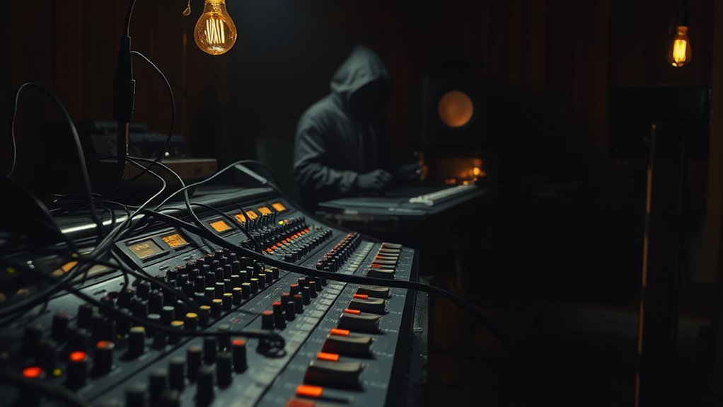 eerie sound effects create fear