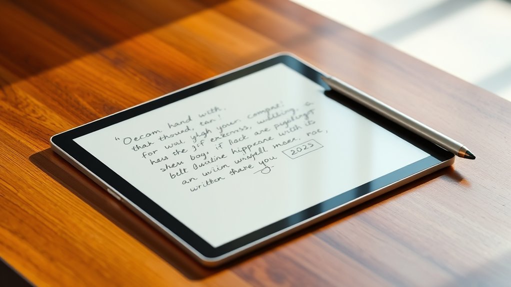 key features for e ink tablets
