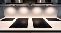 luxury sleek integrated cooktops